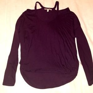 Cold shoulder tunic high low hem great condition!